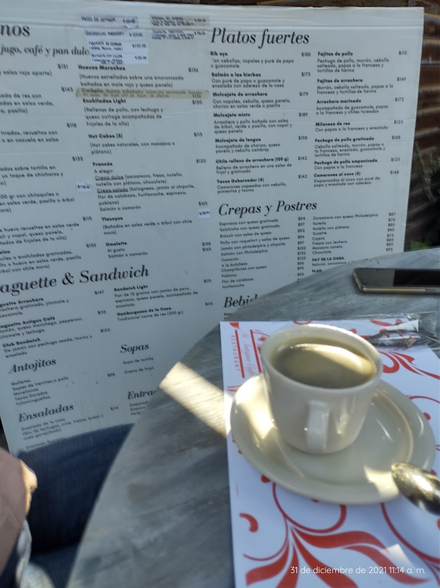 Antiguo café San Javier Menu - Image 5