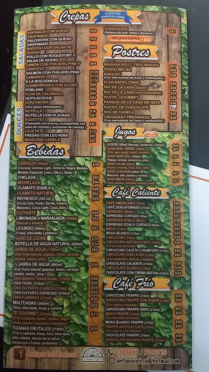 Antiguo café San Javier Menu - Image 6